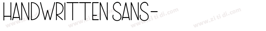 Handwritten Sans字体转换 Handwritten Sans字体转换